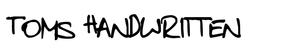 Toms Handwritten font preview